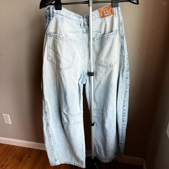 We The Free Good Lucky You Mid-Rise Barrel Jeans Women's Baggy Loose Fit Size 31 - Picture 3 of 10